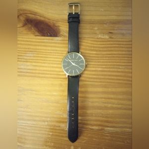 Michael Kors Women's Pyper Black Leather Strap Watch 38mm